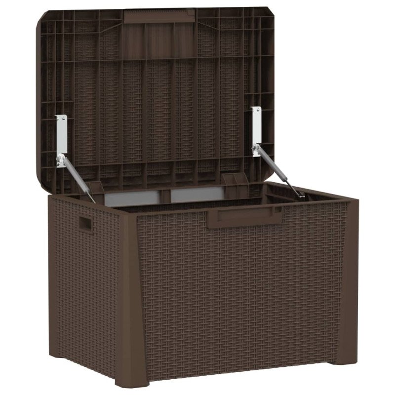 vidaXL Záhradný úložný box hnedý 125 l PP
