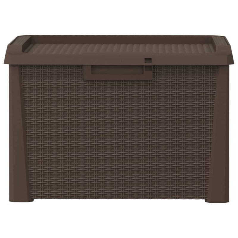 vidaXL Záhradný úložný box hnedý 125 l PP