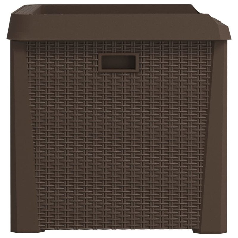 vidaXL Záhradný úložný box hnedý 125 l PP