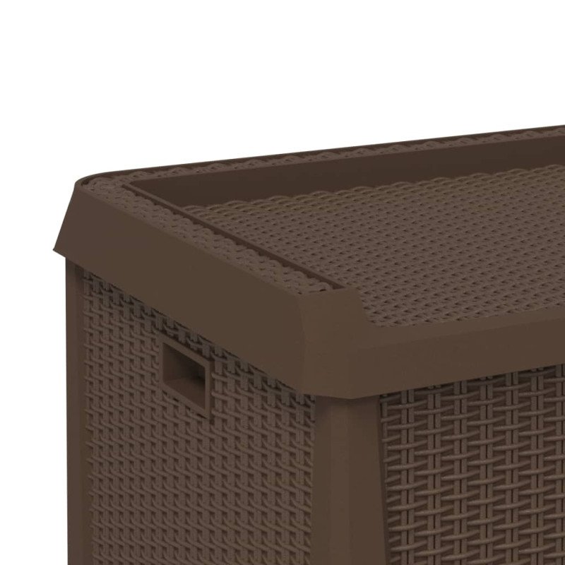 vidaXL Záhradný úložný box hnedý 125 l PP