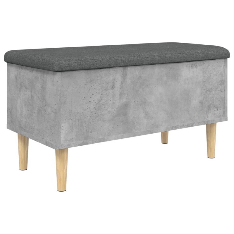 vidaXL Úložná lavička betónovo-sivá 82x42x46 cm kompozitné drevo