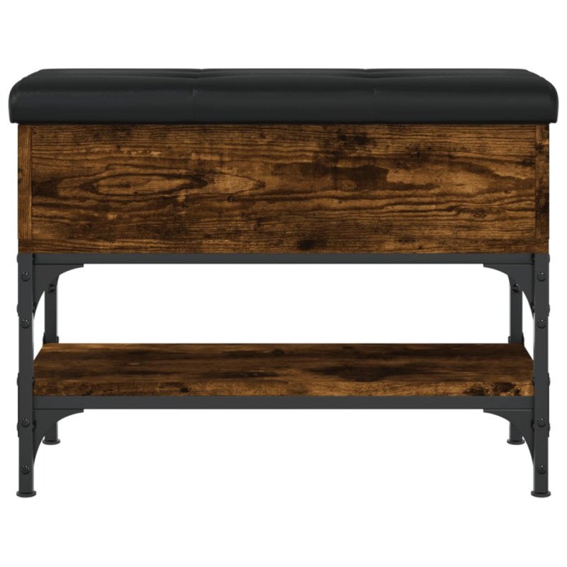 vidaXL Lavička na topánky dymový dub 62x32x45 cm kompozitné drevo