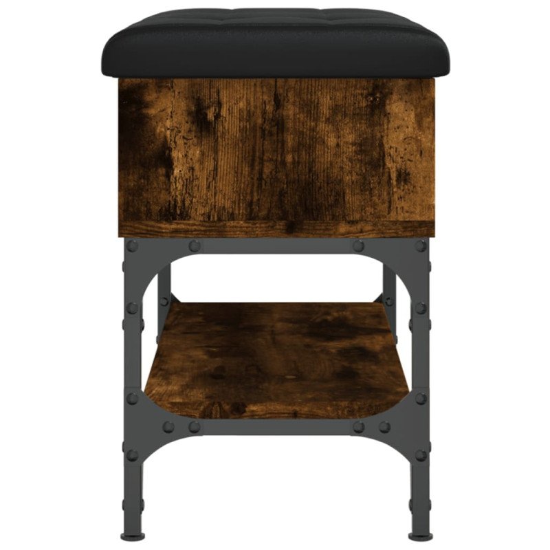 vidaXL Lavička na topánky dymový dub 62x32x45 cm kompozitné drevo