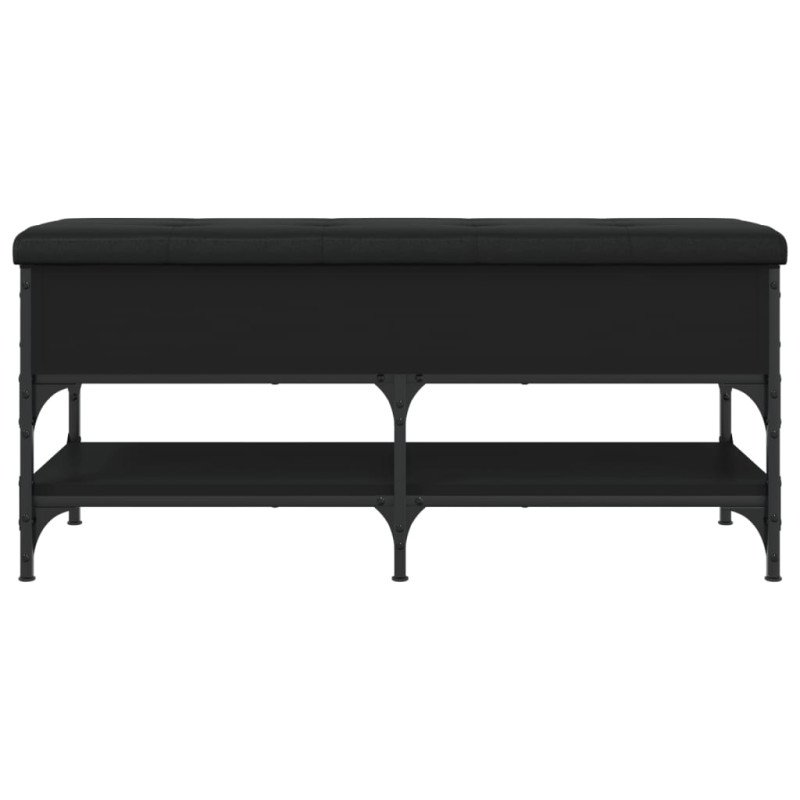 vidaXL Lavička na topánky čierna 102x42x45 cm kompozitné drevo