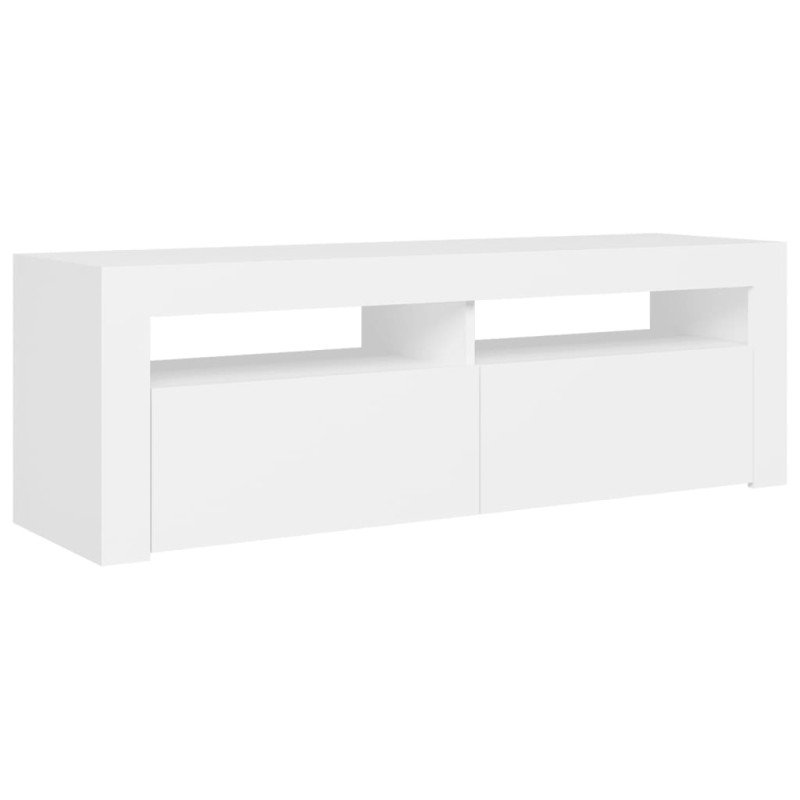 vidaXL TV skrinka s LED svetlami biela 120x35x40 cm vidaXL TV skrinka s LED svetlami biela 120x35x40 cm