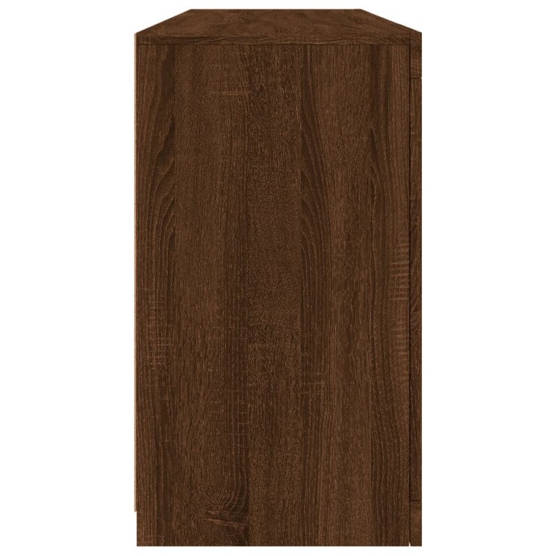 vidaXL Komoda s LED svetlami hnedý dub 163x37x67 cm