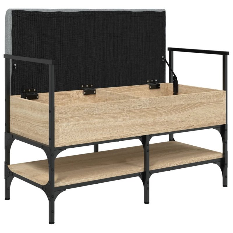 vidaXL Lavička na topánky dub sonoma 85,5x42x57,5 cm kompozitné drevo