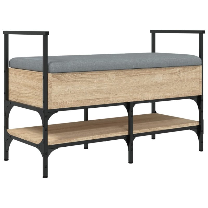 vidaXL Lavička na topánky dub sonoma 85,5x42x57,5 cm kompozitné drevo
