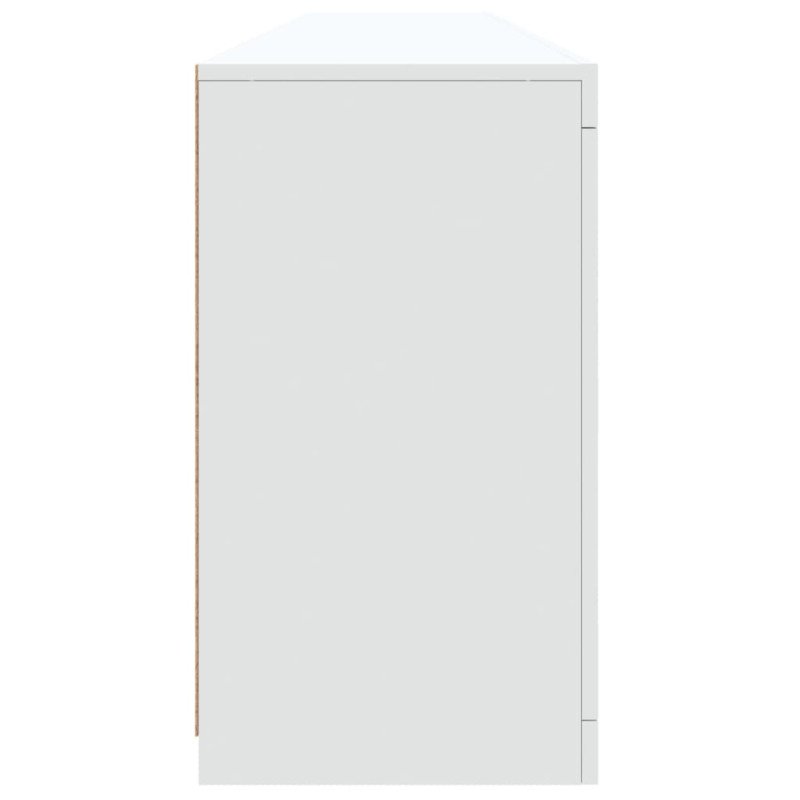 vidaXL Komoda s LED svetlami biela 202x37x67 cm
