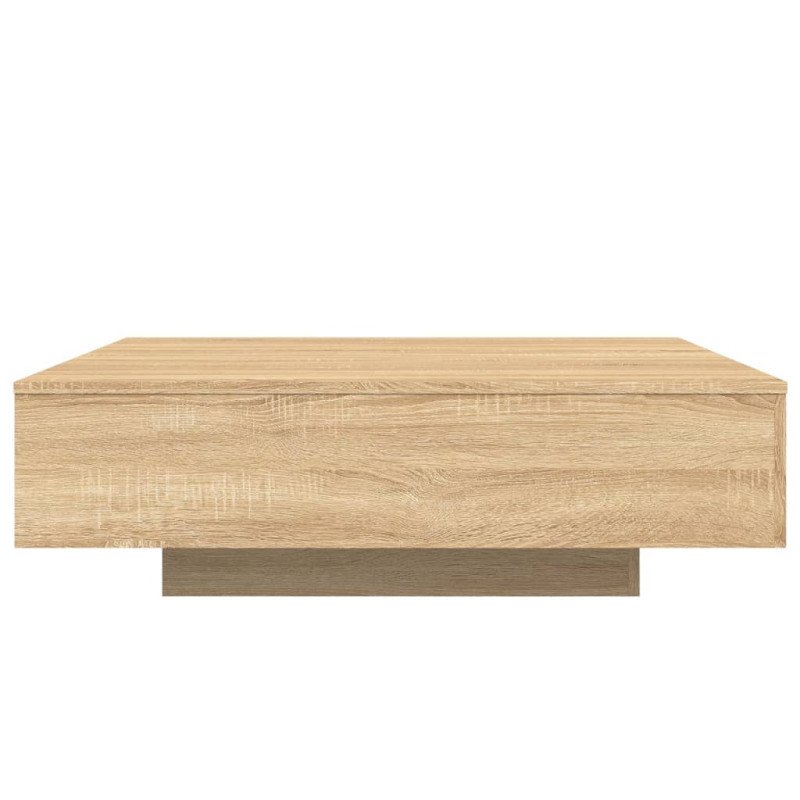 vidaXL Konferenčný stolík s LED svetlami dub sonoma 100x100x31 cm