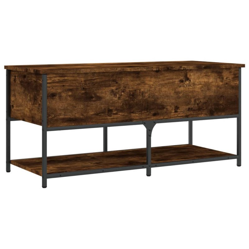 vidaXL Úložná lavička dymový dub 100x42,5x47cm kompozitné drevo