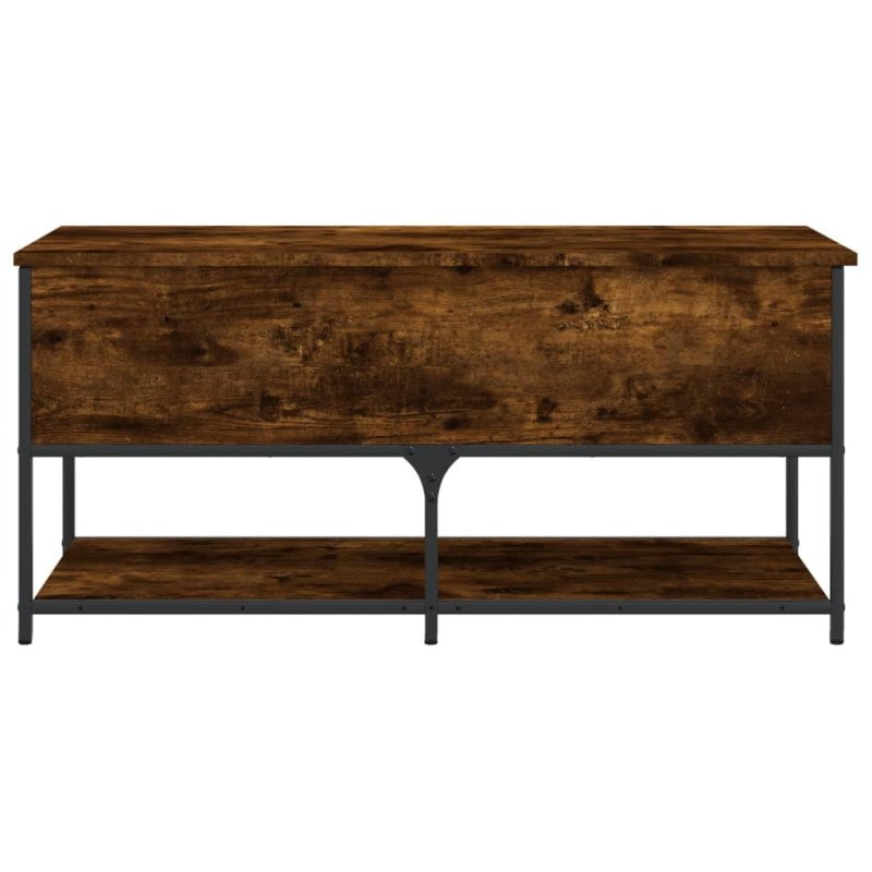 vidaXL Úložná lavička dymový dub 100x42,5x47cm kompozitné drevo