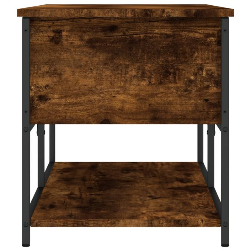 vidaXL Úložná lavička dymový dub 100x42,5x47cm kompozitné drevo