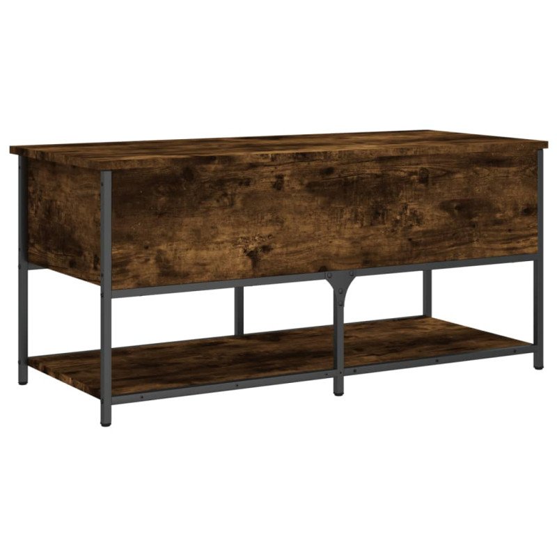 vidaXL Úložná lavička dymový dub 100x42,5x47cm kompozitné drevo