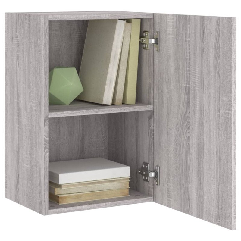 vidaXL TV nástenné skrinky 2 ks sivé sonoma 40,5x30x60cm kompoz. drevo