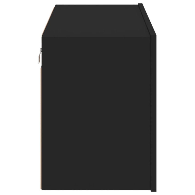 vidaXL TV skrinka nástenná čierna 80x30x41 cm