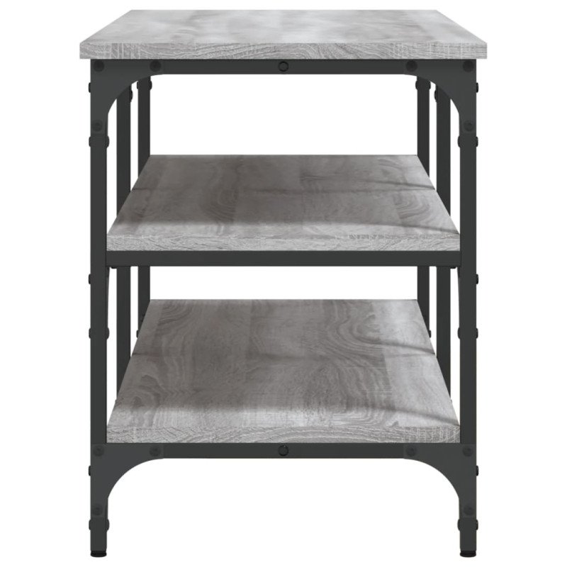 vidaXL Lavička na topánky sivá sonoma 100x38,5x49 cm kompozitné drevo