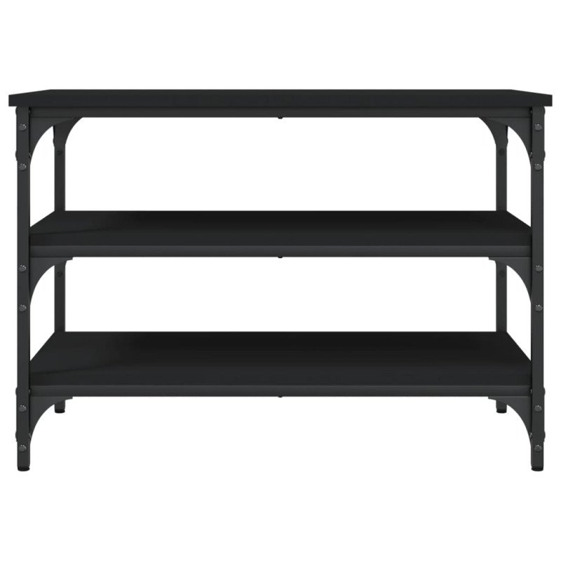 vidaXL Lavička na topánky čierna 70x38,5x49 cm kompozitné drevo