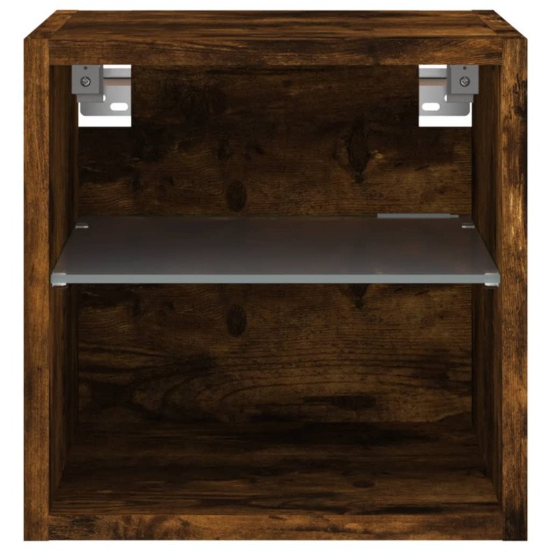vidaXL TV nástenné skrinky s LED svetlami 2 ks dymový dub 30x28,5x30cm