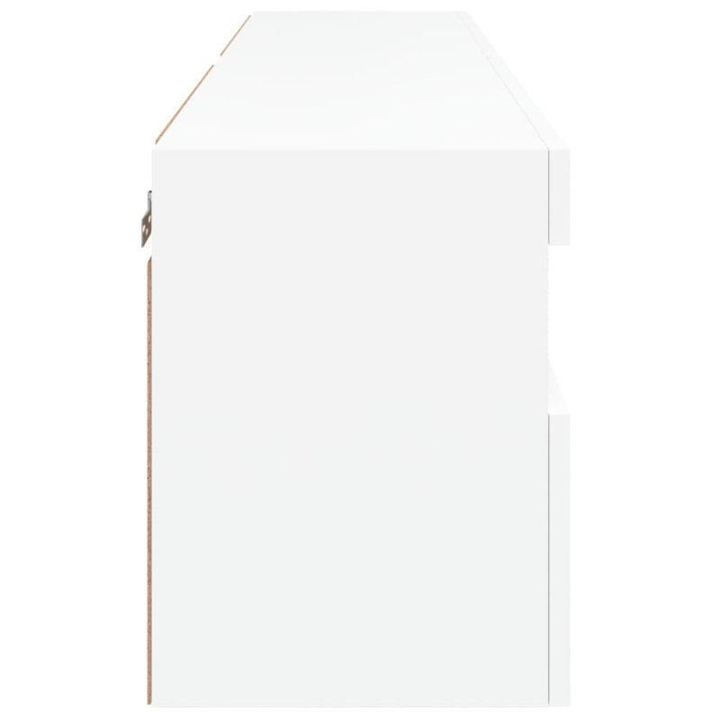 vidaXL TV nástenné skrinky s LED svetlami 2 ks biele 60x30x40 cm