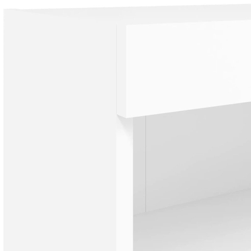 vidaXL TV nástenné skrinky s LED svetlami 2 ks biele 60x30x40 cm