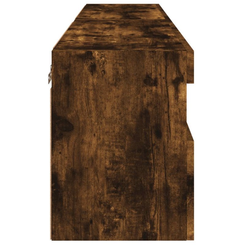 vidaXL TV nástenné skrinky s LED svetlami 2 ks dymový dub 60x30x40 cm