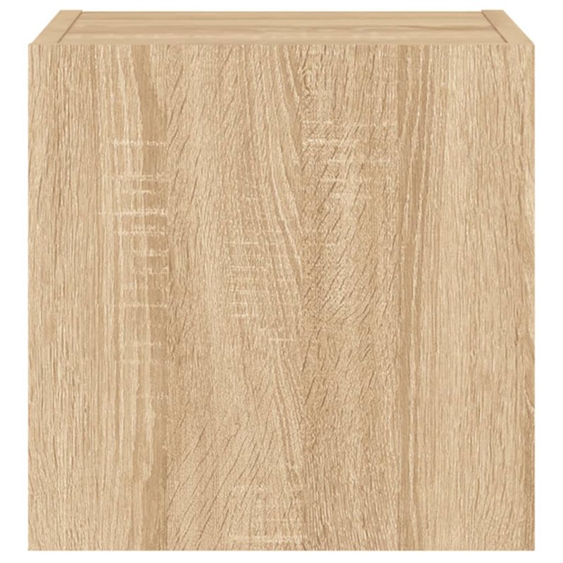 vidaXL TV nástenné skrinky s LED svetlami 2 ks dub sonoma 30,5x35x30cm