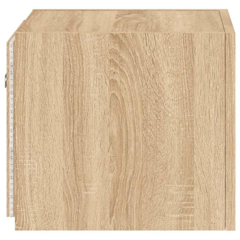 vidaXL TV nástenné skrinky s LED svetlami 2 ks dub sonoma 30,5x35x30cm