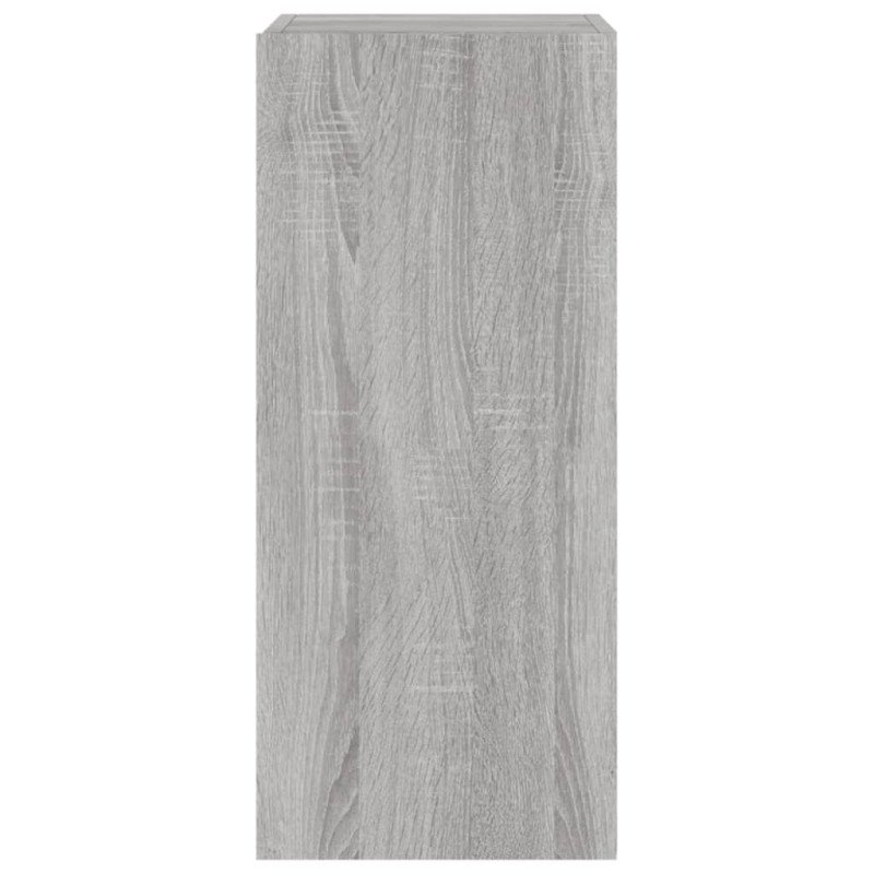 vidaXL TV nástenná skrinka s LED svetlami sivá sonoma 30,5x35x70 cm
