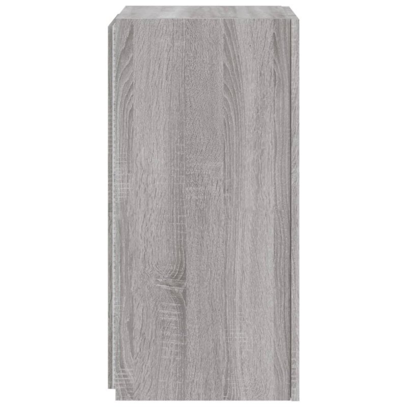 vidaXL TV nástenná skrinka s LED svetlami sivá sonoma 30,5x35x70 cm