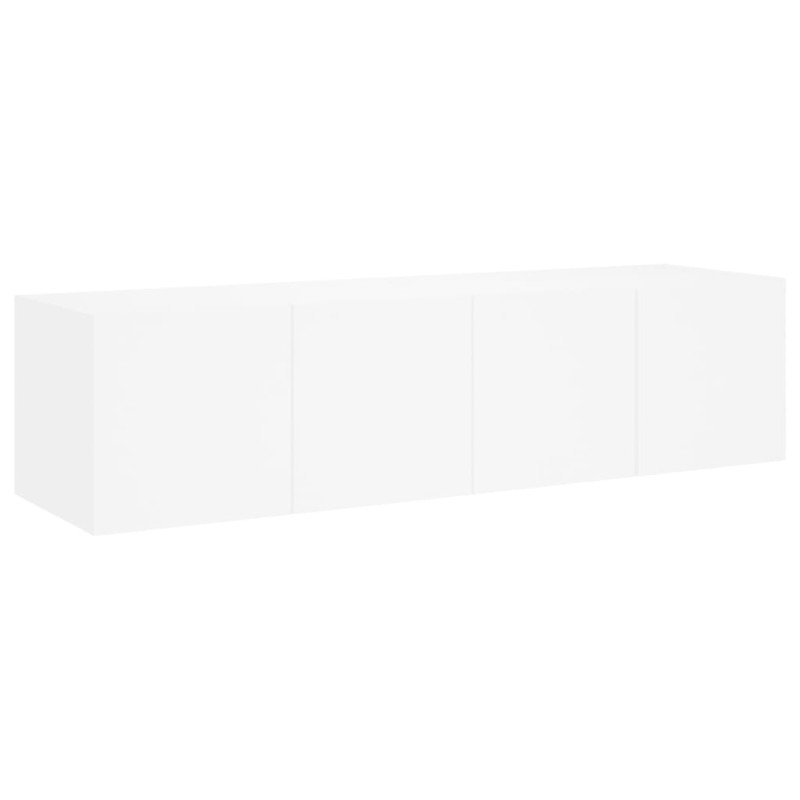 vidaXL TV nástenné skrinky s LED svetlami 2 ks biele 60x35x31 cm