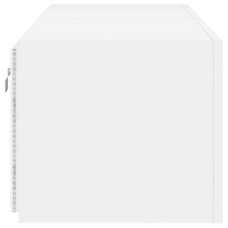 vidaXL TV nástenné skrinky s LED svetlami 2 ks biele 60x35x31 cm