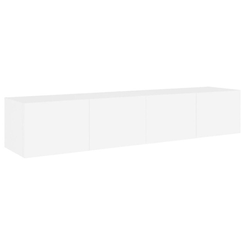vidaXL TV nástenné skrinky s LED svetlami 2 ks biele 80x35x31 cm