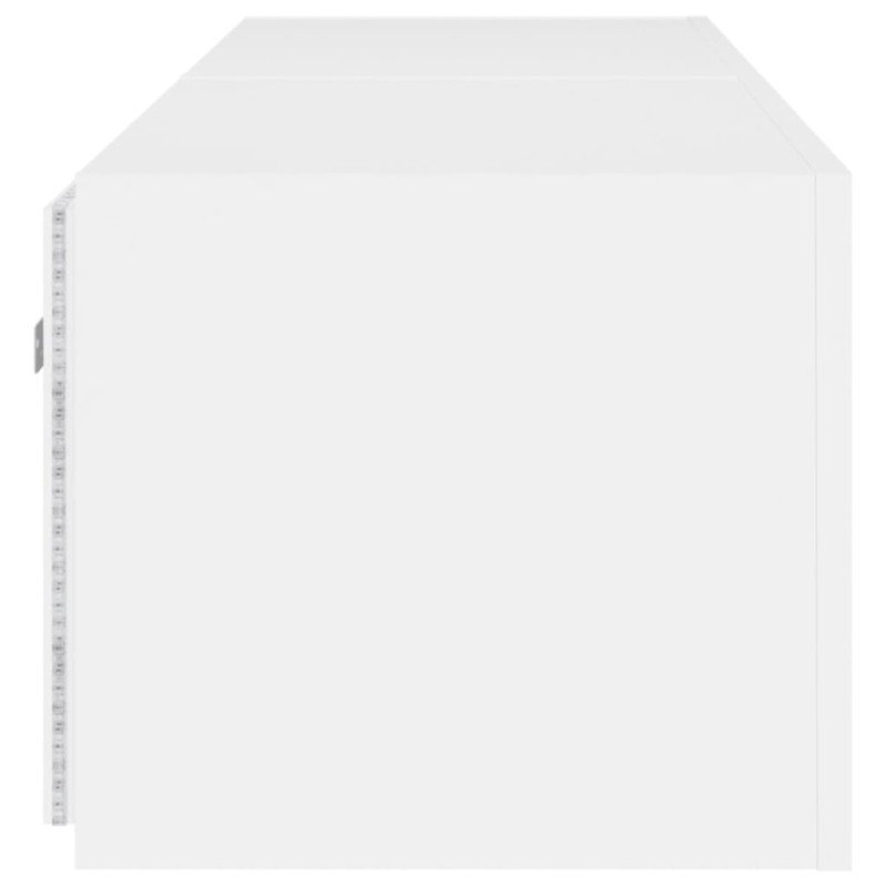 vidaXL TV nástenné skrinky s LED svetlami 2 ks biele 80x35x31 cm
