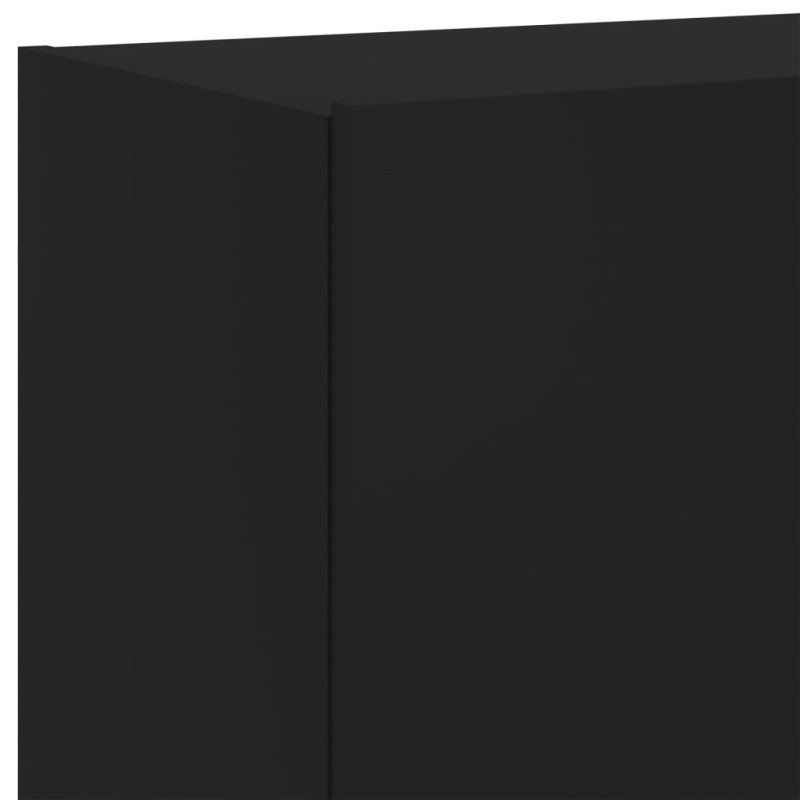 vidaXL TV nástenné skrinky s LED svetlami 2 ks čierne 60x35x41 cm 
