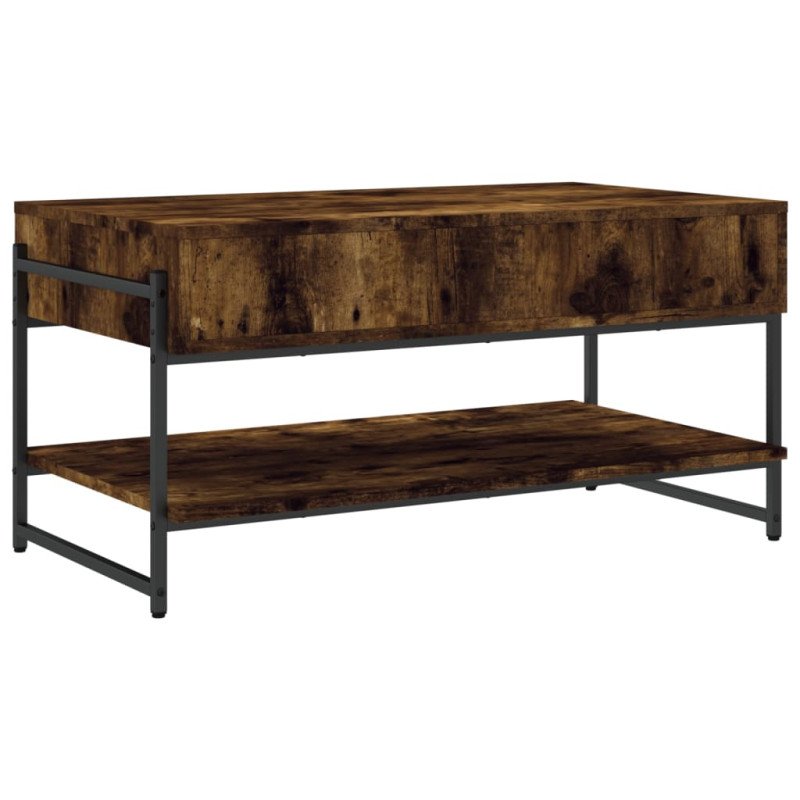 vidaXL Konferenčný stolík dymový dub 90x50x45 cm kompozitné drevo