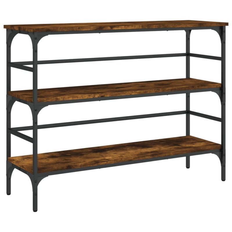 vidaXL Konzolový stolík dymový dub 100x32x75 cm kompozitné drevo