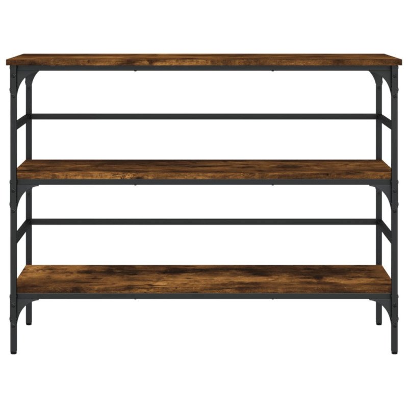 vidaXL Konzolový stolík dymový dub 100x32x75 cm kompozitné drevo