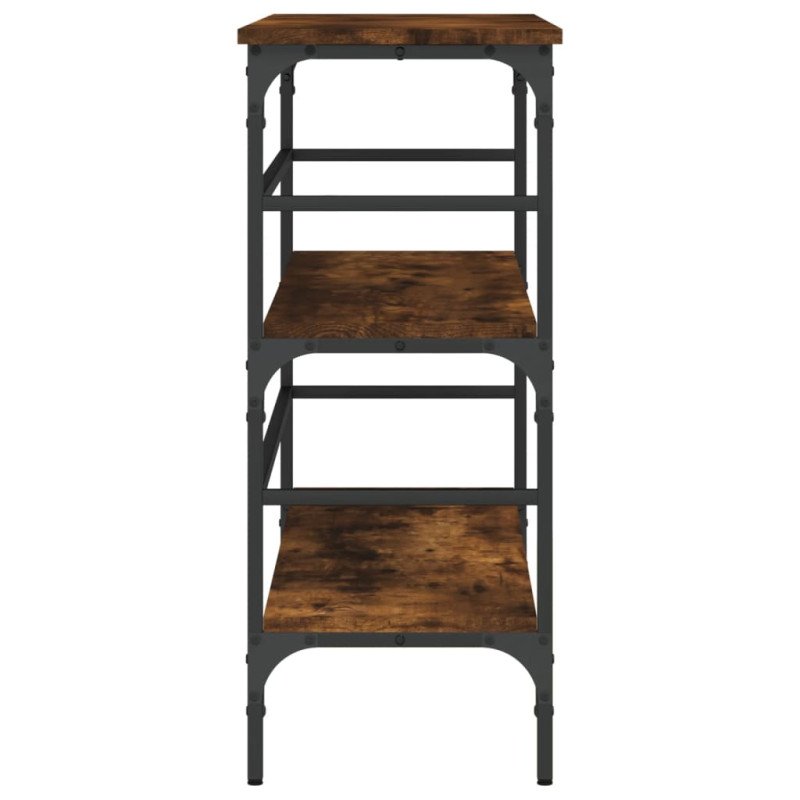 vidaXL Konzolový stolík dymový dub 100x32x75 cm kompozitné drevo
