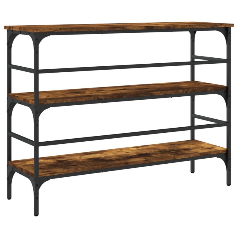 vidaXL Konzolový stolík dymový dub 100x32x75 cm kompozitné drevo