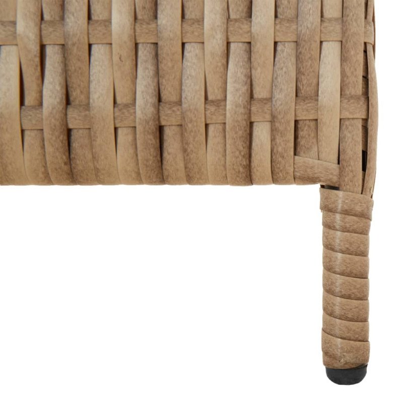 vidaXL Paraván 5 panelov béžový polyratan