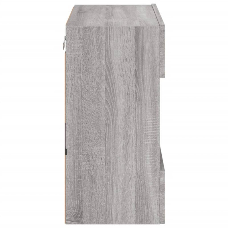 vidaXL TV nástenná skrinka s LED svetlami sivá sonoma 58,5x30x60,5 cm