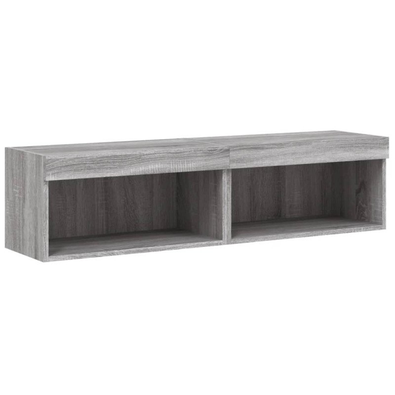 vidaXL TV skrinky s LED svetlami 2 ks sivé sonoma 60x30x30 cm