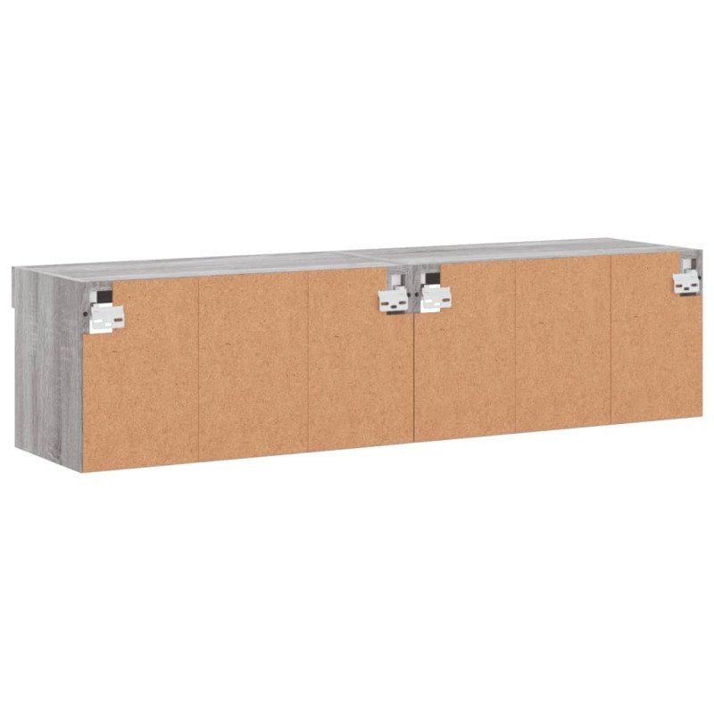 vidaXL TV skrinky s LED svetlami 2 ks sivé sonoma 60x30x30 cm