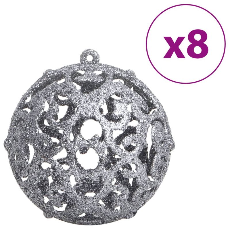 vidaXL Vianočné ozdoby 100 ks modré a strieborné 3 / 4 / 6 cm