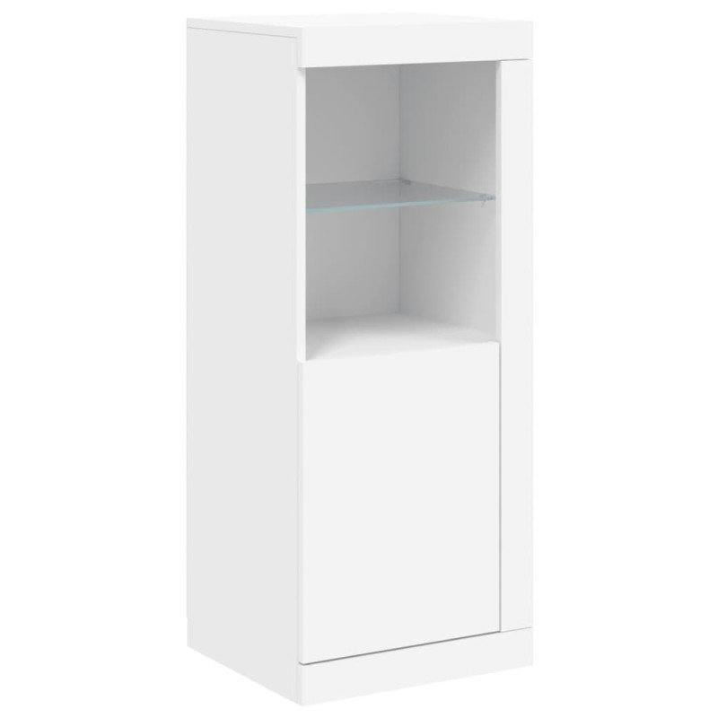 vidaXL Komoda s LED svetlami biela 41x37x100 cm