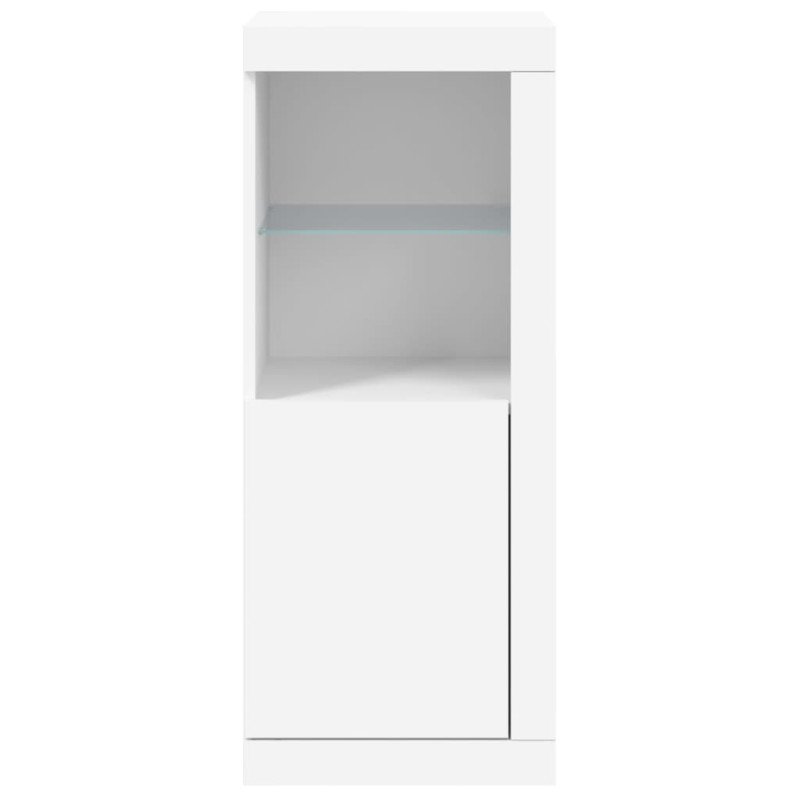 vidaXL Komoda s LED svetlami biela 41x37x100 cm