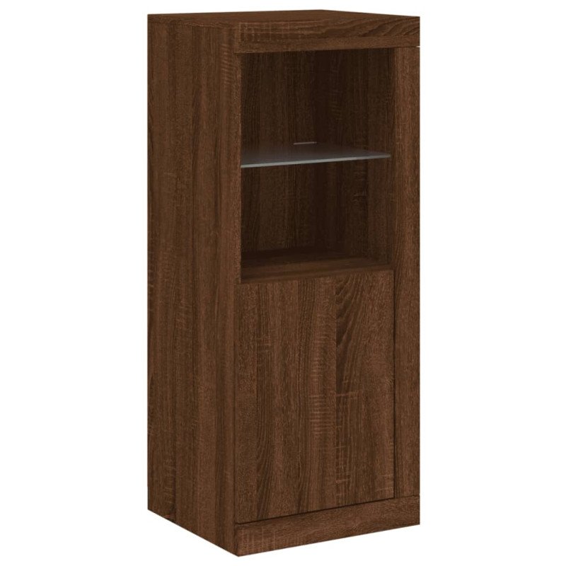 vidaXL Komoda s LED svetlami hnedý dub 41x37x100 cm
