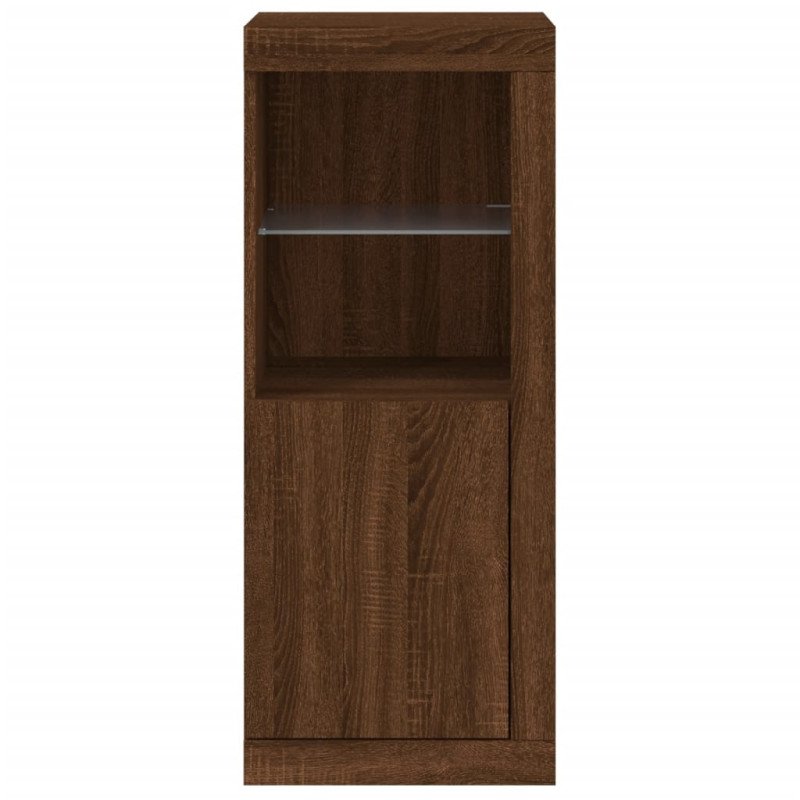 vidaXL Komoda s LED svetlami hnedý dub 41x37x100 cm