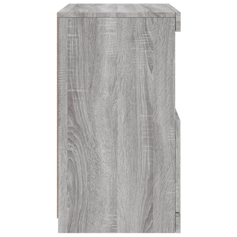 vidaXL Komoda s LED svetlami sivá sonoma 41x37x67 cm